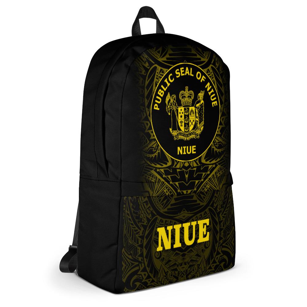 Niue Polynesian Backpack - Yellow Tribal Pattern - Polynesian Pride