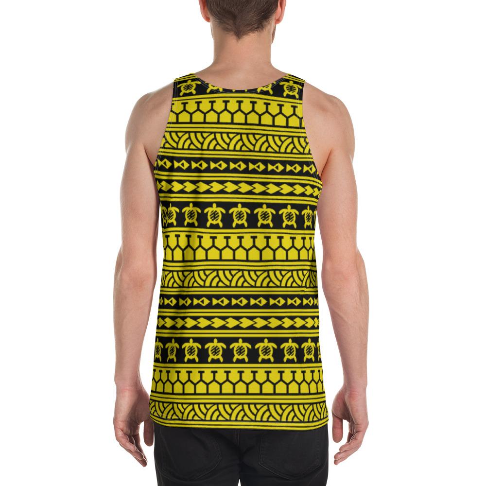 Polynesian Tattoo Tribal Yellow - Hawaii Men's Tank Top - Polynesian Pride