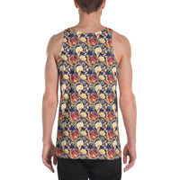 Hawaii Seamless Tropical Flower Plant And Leaf Pattern Background - Hawaii Men's Tank Top AH - Polynesian Pride