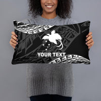 Papua New Guinea Custom Personalised Polynesian Pillow - Black Seal - Polynesian Pride