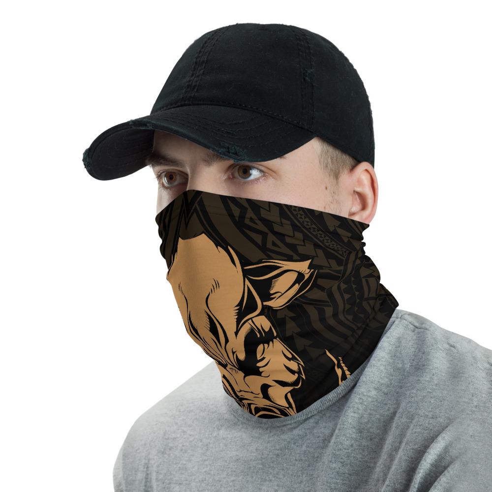 Hawaiian Bandana Wild Boar Kamapua'a Polynesian Neck Gaiter - Gold - Polynesian Pride