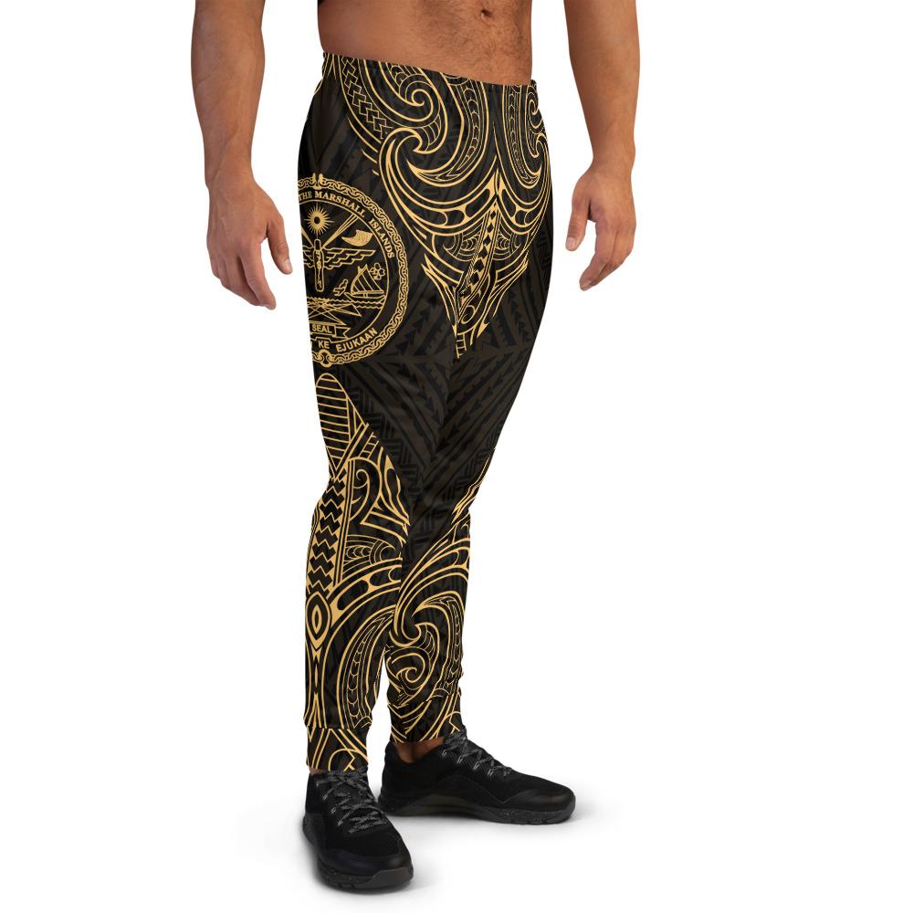 Marshall Islands Custom Sweatpant - Polynesian Patterns Gold Color - Polynesian Pride