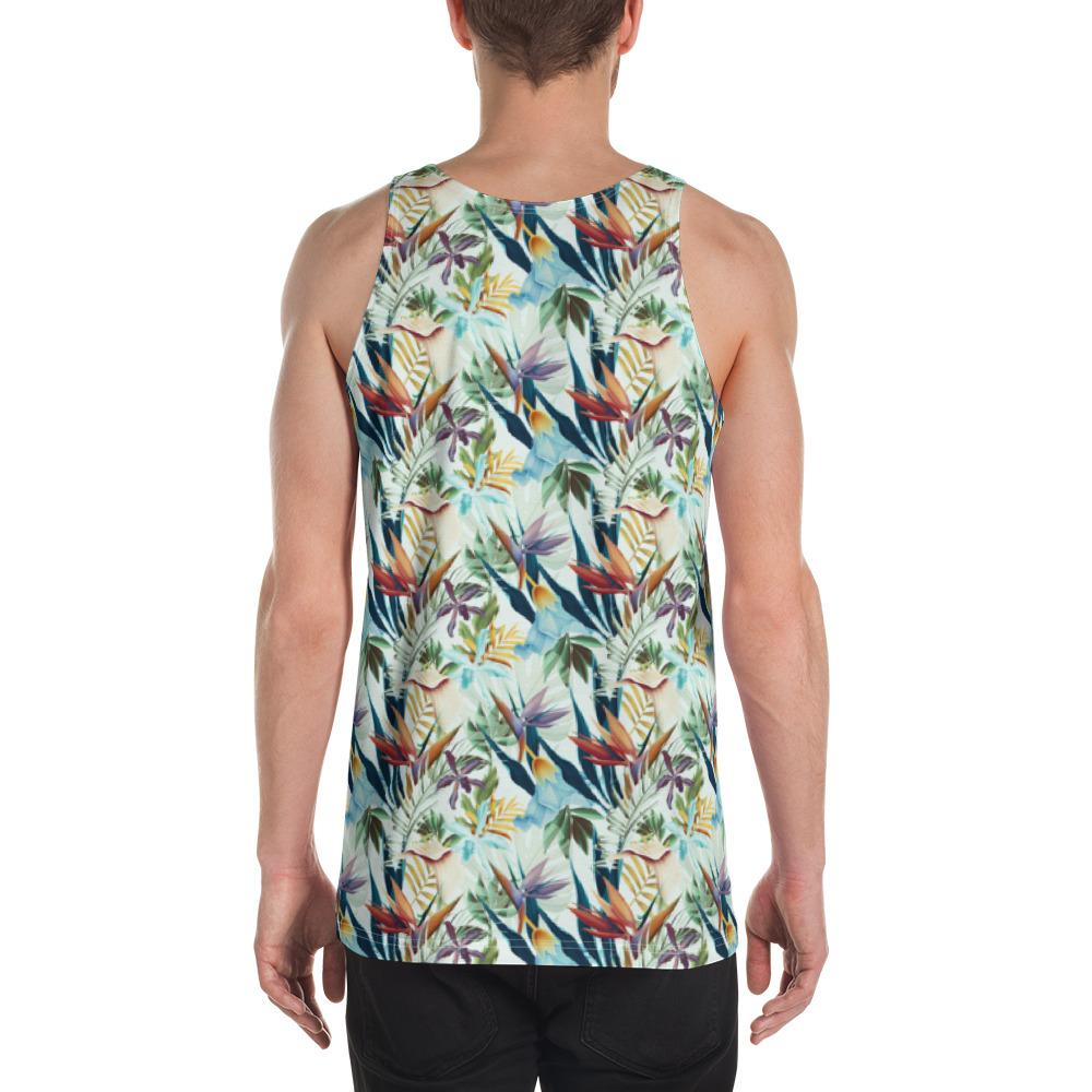 Hawaii Seamless Tropical Flower Plant And Leaf - Hawaii Men's Tank Top AH - Polynesian Pride