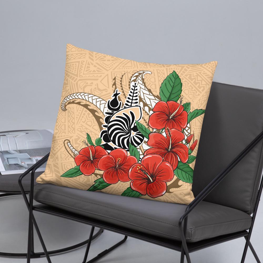 New Caledonia Polynesian Pillow - Hibiscus Coat of Arm - Polynesian Pride