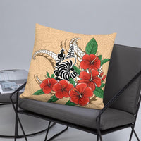 New Caledonia Polynesian Pillow - Hibiscus Coat of Arm - Polynesian Pride