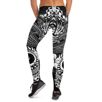 Guam Polynesian Leggings - White Shark Polynesian Tattoo - Polynesian Pride