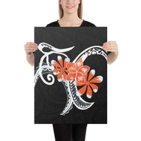 Plumeria Polynesia Orange Canvas 18x24 Canvas Orange - Polynesian Pride