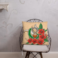 Pohnpei Micronesian Pillow - Hibiscus Coat of Arm - Polynesian Pride