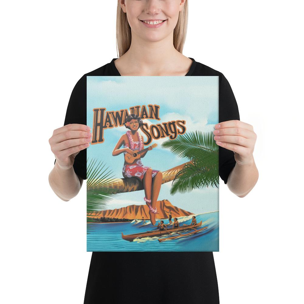 Hawaiian Song Canvas 12x16 Canvas White - Polynesian Pride