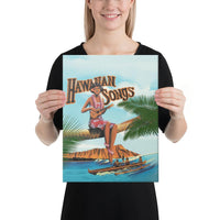 Hawaiian Song Canvas 12x16 Canvas White - Polynesian Pride