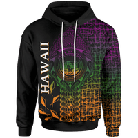 Hawaii Hoodie Seal Rocket Style Unisex Black - Polynesian Pride