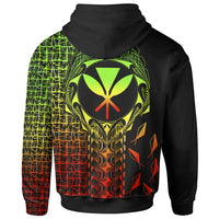 Hawaii Custom Hoodie Kanaka Maoli Rocket Style (Reggae) - Polynesian Pride