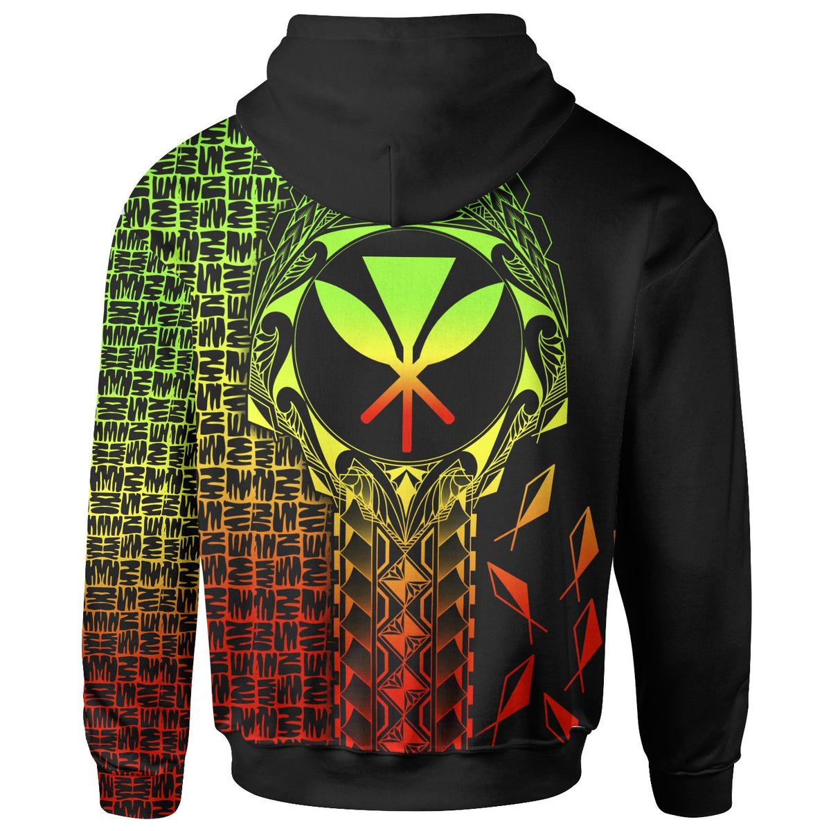 Hawaii Custom Zip up Hoodie Kanaka Maoli Rocket Style (Reggae) - Polynesian Pride