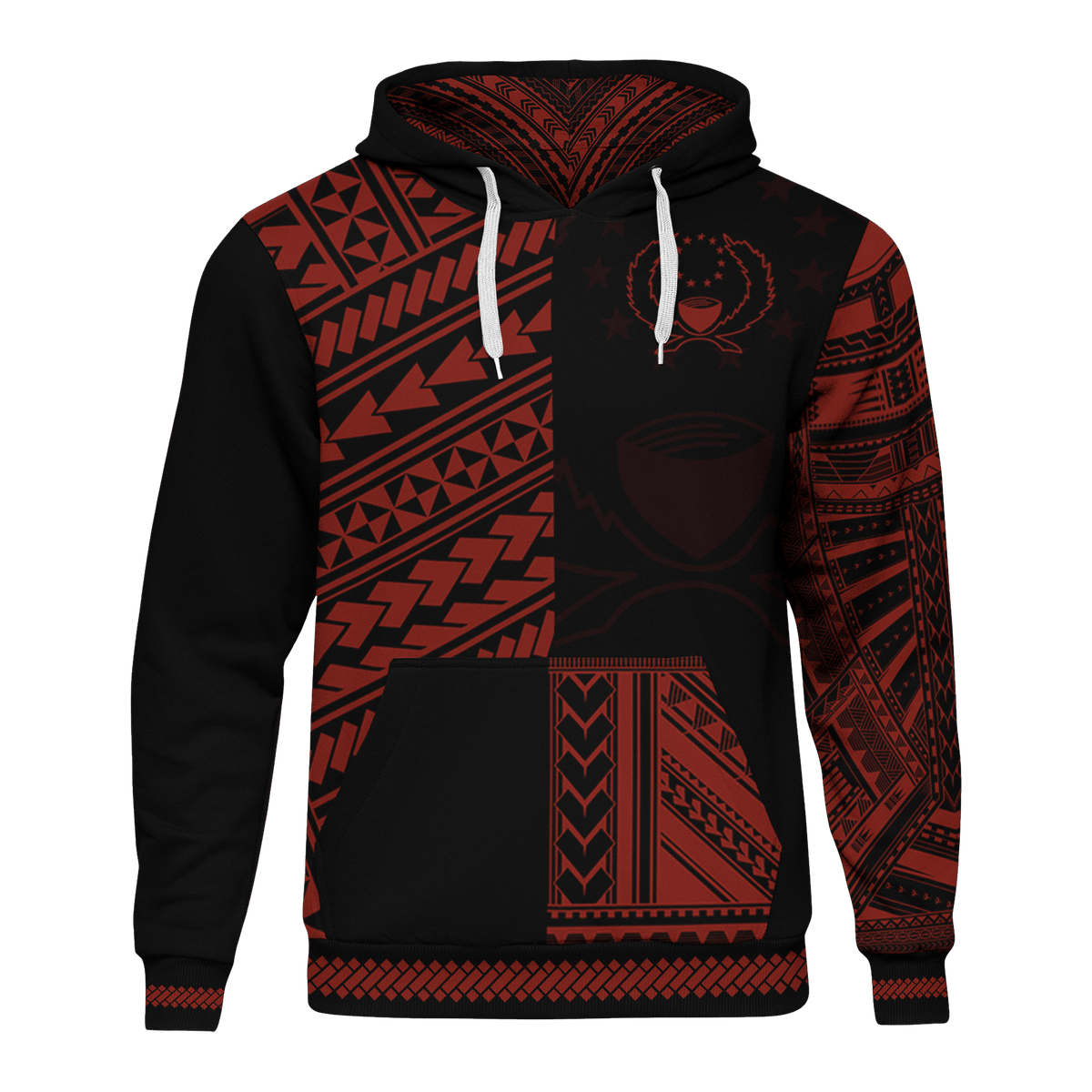 Pohnpei Hoodie Micronesian Portion Red Version Unisex Red - Polynesian Pride