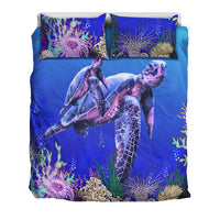 Polynesian Bedding Set - Mother Turtle And Baby Turtle - Polynesian Pride