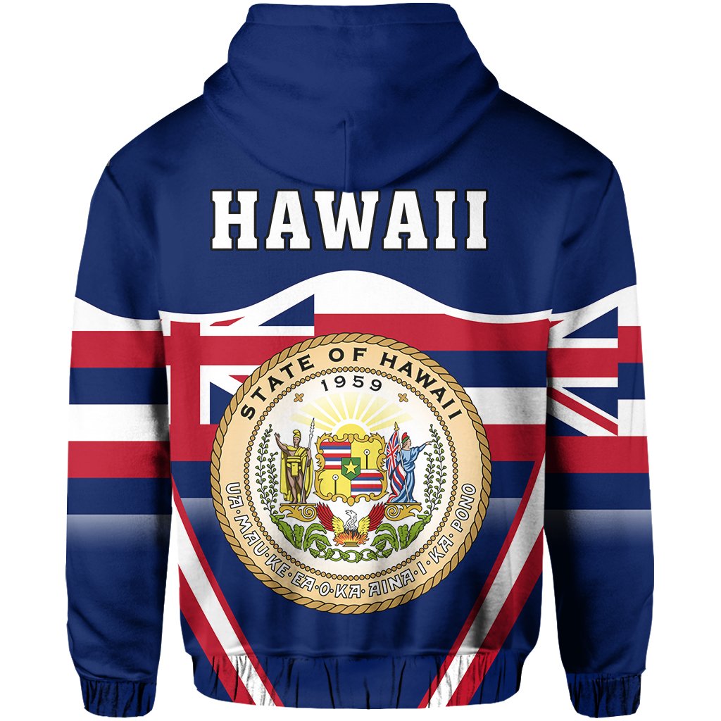 Hawaii Coat of Arms Hoodie Line Sport - Polynesian Pride