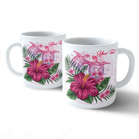 Personalized Hawaii Turtle Hibiscus Flower Polynesian Mug - Dulcie Style - AH 11oz Ceramic Mug White - Polynesian Pride