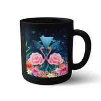 Kanaka Flamingo Couple Rose Hibiscus Plumeria Mug - Love Universe - AH - Polynesian Pride