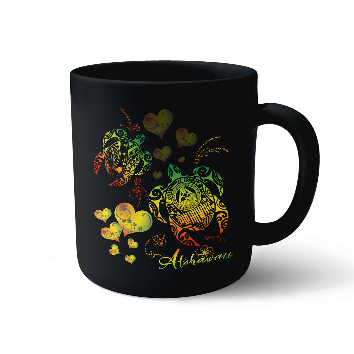 hawaiiTurtle Couple Love Polynesian Mug - AH - Polynesian Pride