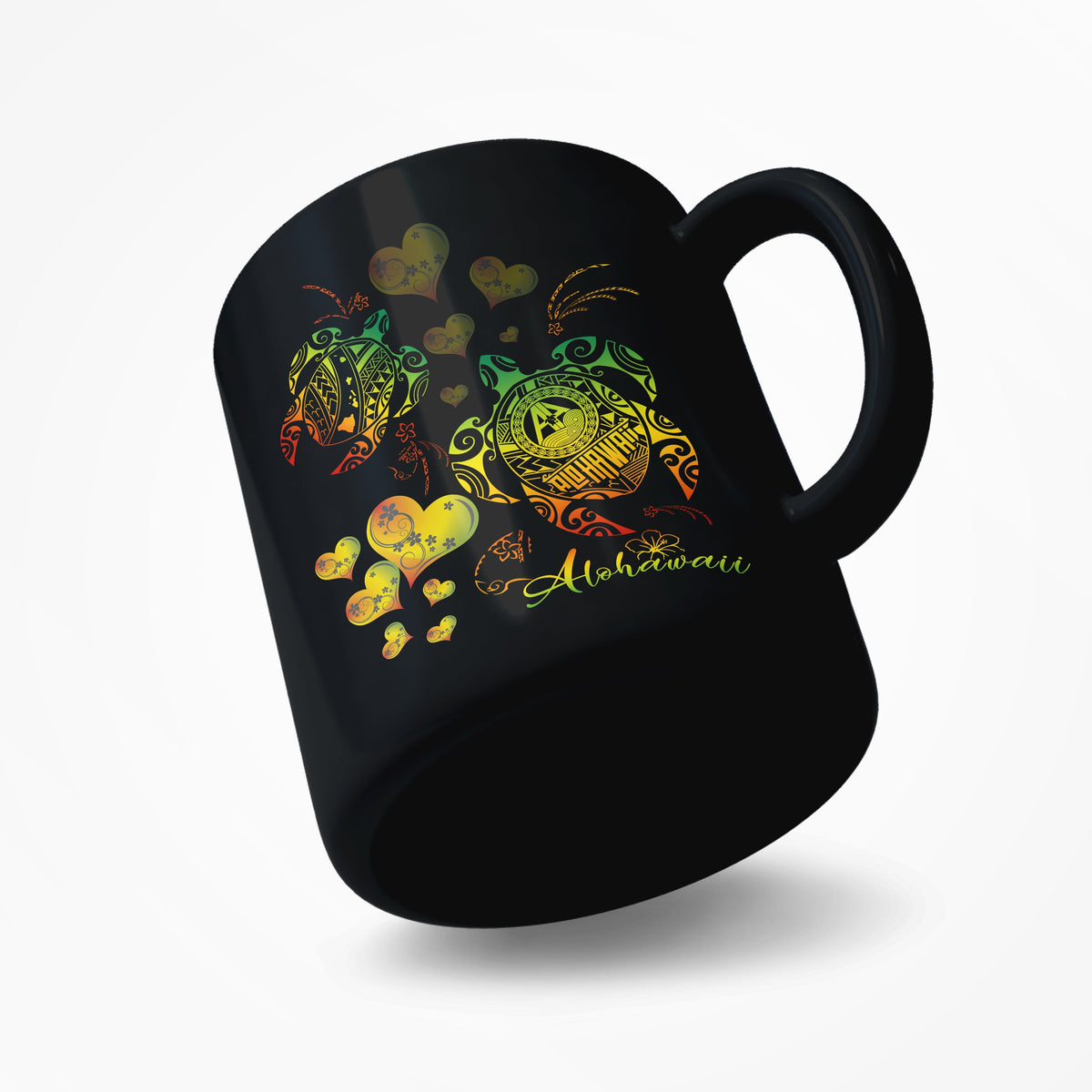 hawaiiTurtle Couple Love Polynesian Mug - AH - Polynesian Pride