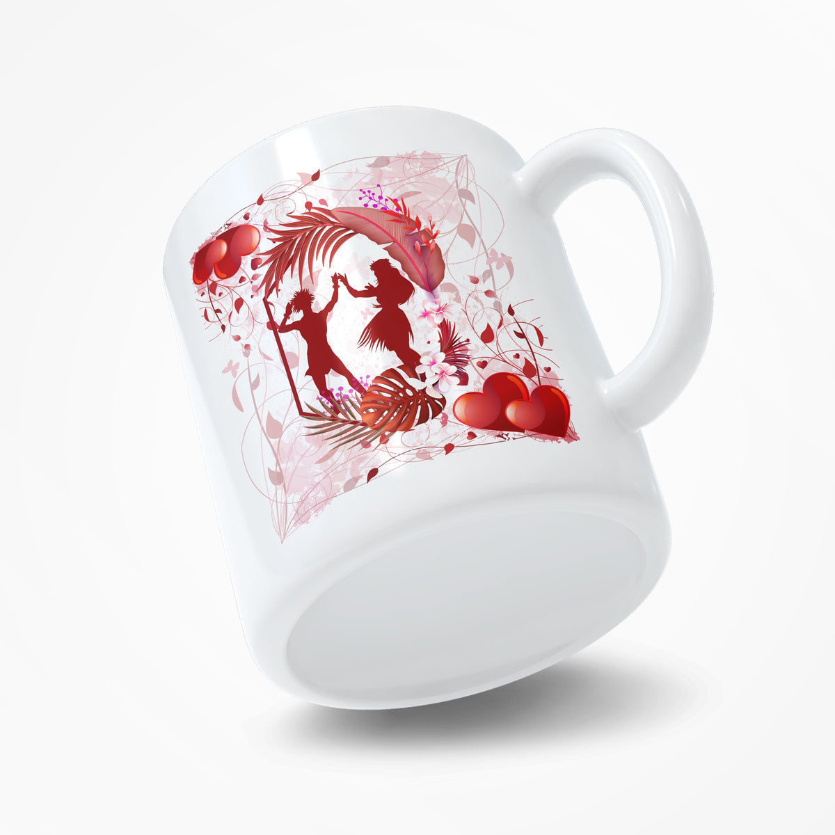 Hawaii Hula Dance Couple Love Valentine Mug - Cud Style - AH - Polynesian Pride