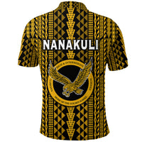 Hawaii Nanakuli School Polo Shirt Golden Hawks Simple Style LT8 - Polynesian Pride