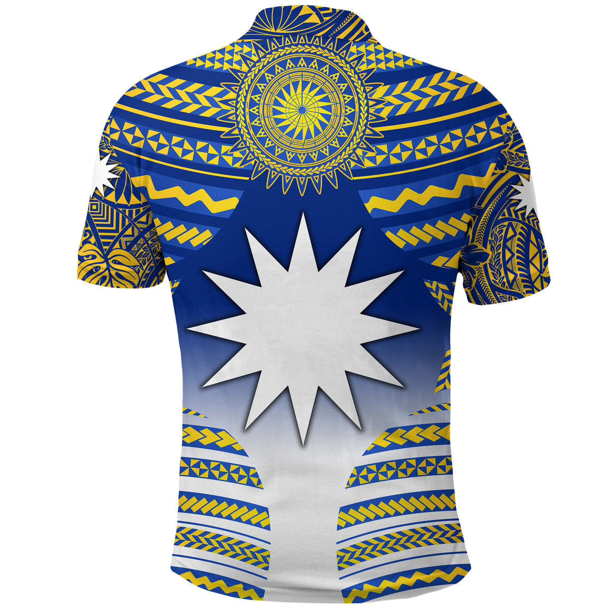 Nauru Polynesian Flag Polo Shirt Creative Style Blue NO.1 LT8 - Polynesian Pride