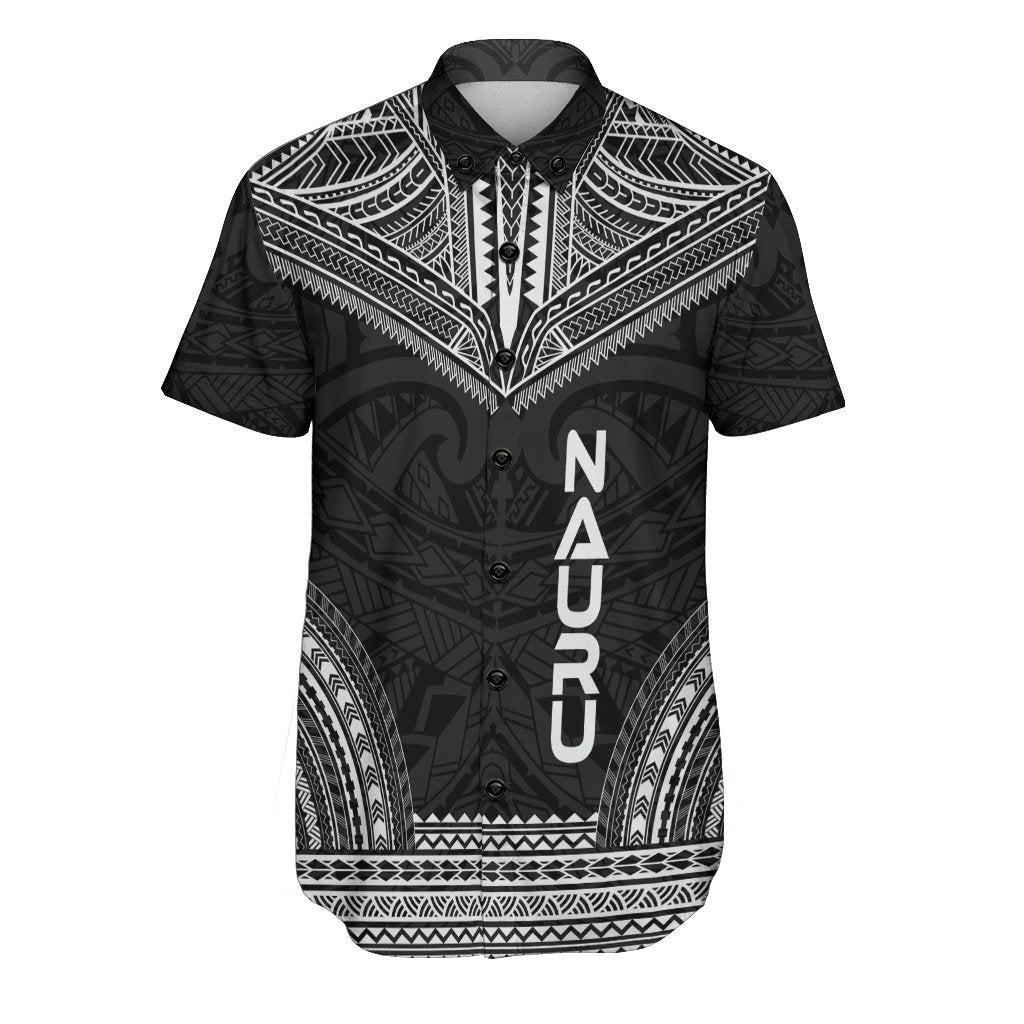 Nauru Polynesian Chief Shirt - Black Version Men Black - Polynesian Pride