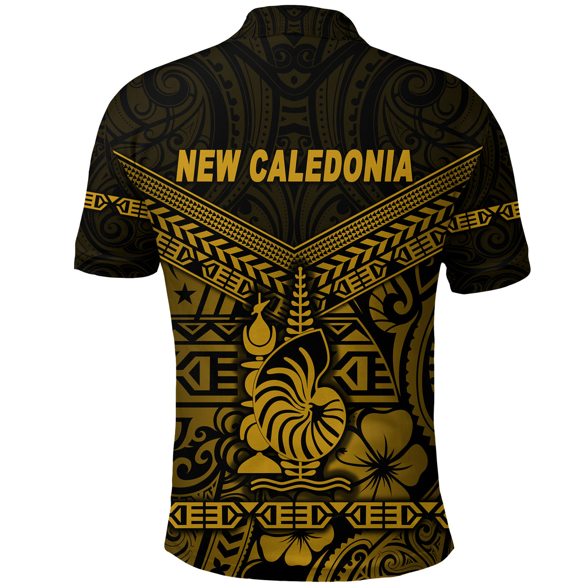 New Caledonia Polo Shirt Simple Style Gold LT8 - Polynesian Pride