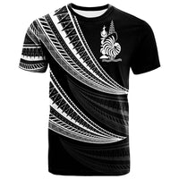 New Caledonia Custom T Shirt Wave Pattern Alternating White Color Unisex White - Polynesian Pride