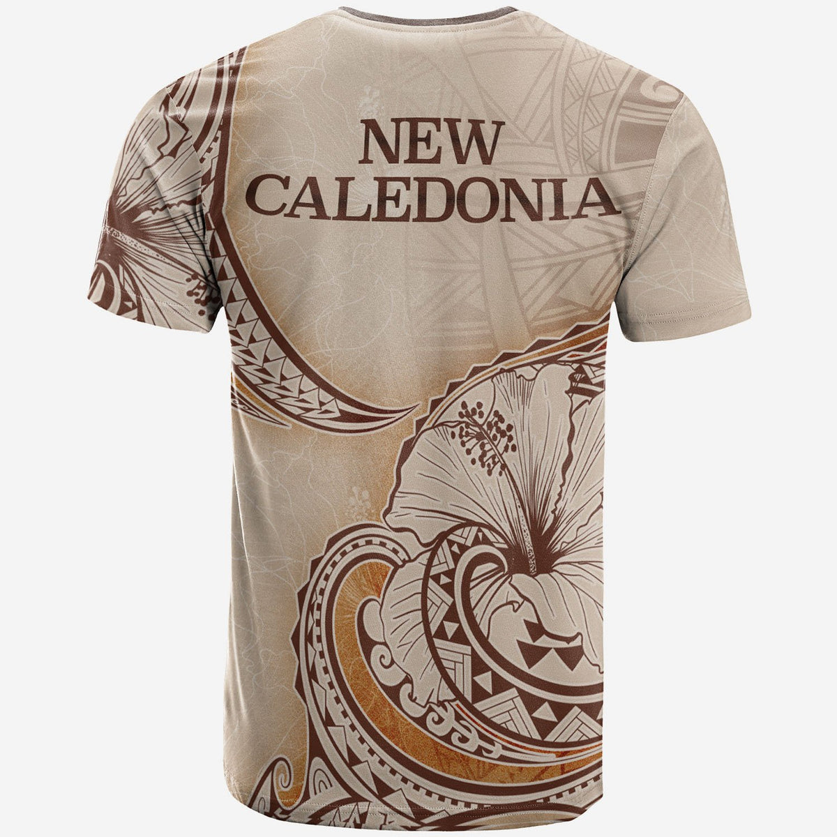 New Caledonia T Shirt Hibiscus Flowers Vintage Style - Polynesian Pride