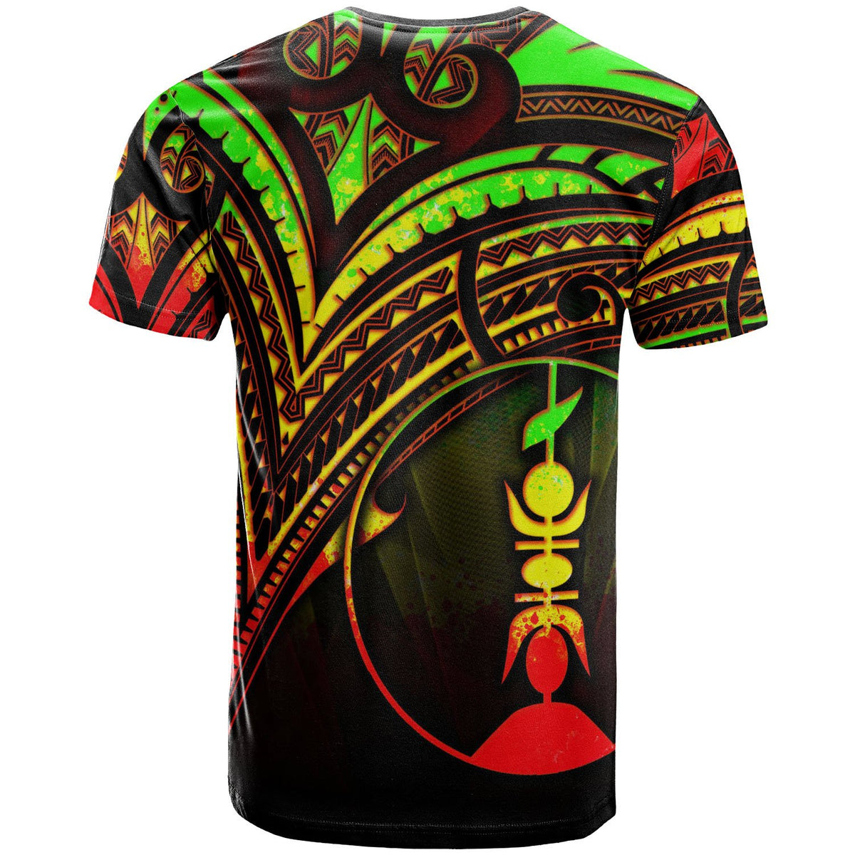 New Caledonia T Shirt Reggae Color Cross Style - Polynesian Pride