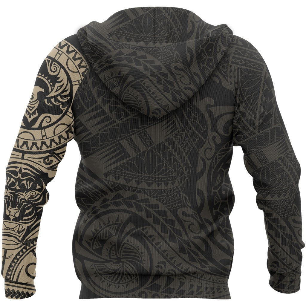 Hoodie Polynesian The Stylized Bird and Tiger Tattoo Style - Polynesian Pride