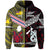 New Zealand Niue Hoodie Maori and Polynesian Together Red LT8 - Polynesian Pride