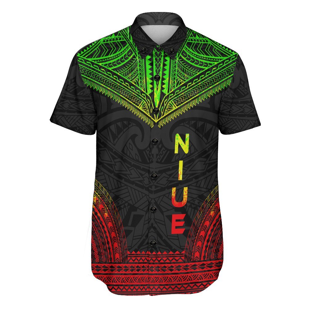 Niue Polynesian Chief Shirt - Reggae Version Men Reggae - Polynesian Pride