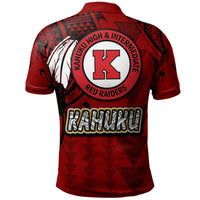 Hawaii Kahuku High and Intermediate School Custom Polo Shirt Hawaii Kahuku High Polynesian School With Triangle Stylized Pattern LT10 - Polynesian Pride