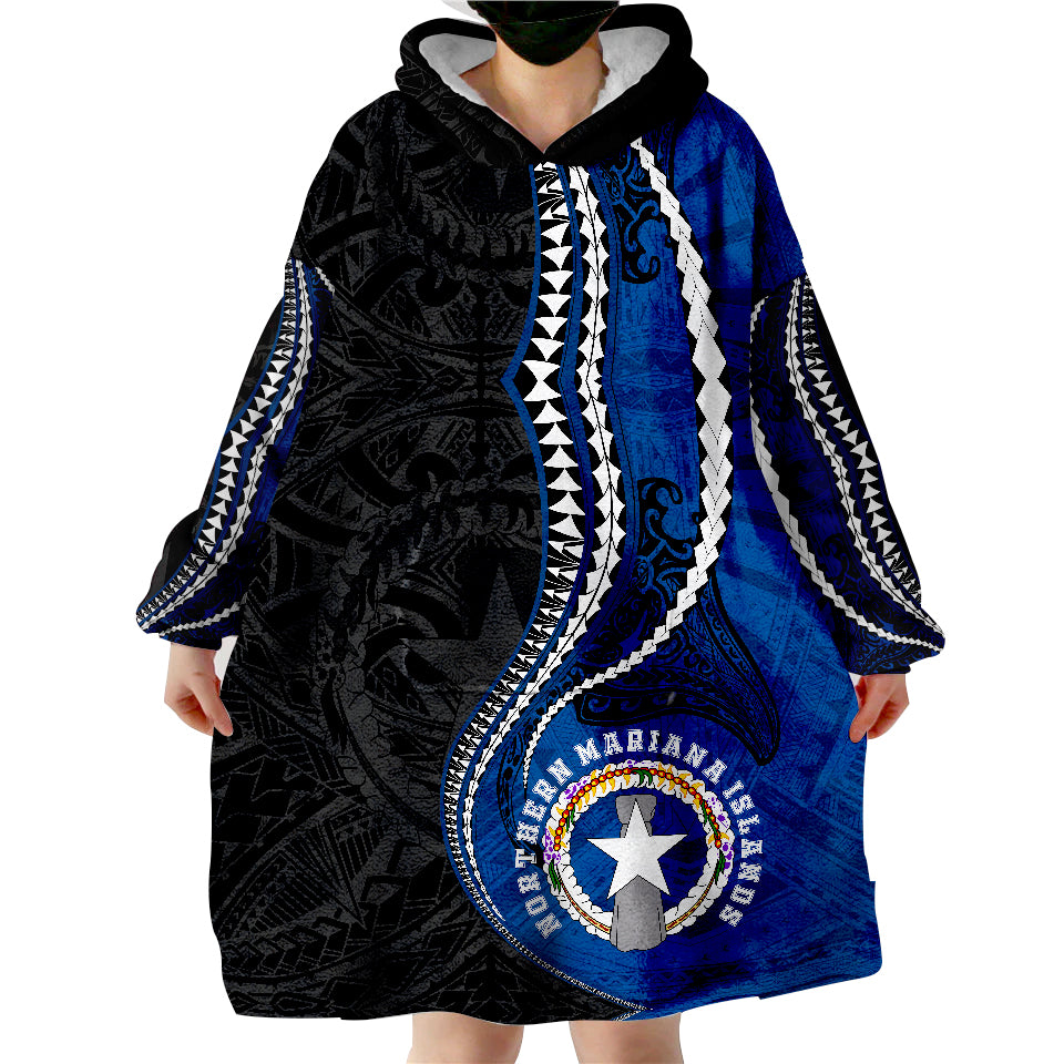 Northern Mariana Islands Kanaloa Tatau Gen MP Wearable Blanket Hoodie LT9 - Polynesian Pride