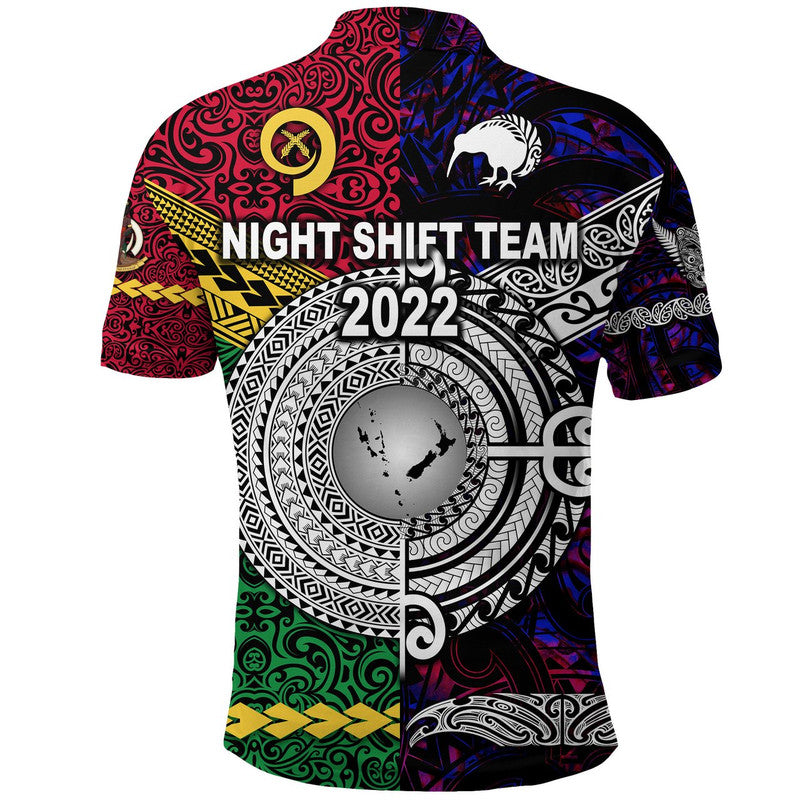 (EastPack) Vanuatu New Zealand Polo Shirt Together Original Style Purple LT8 - Polynesian Pride