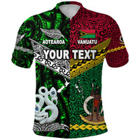 Custom Vanuatu New Zealand Polo Shirt Together Green LT8 - Polynesian Pride