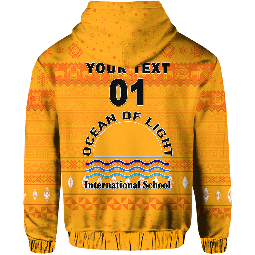 Custom Ocean of Light International School Christmas Zip Hoodie Simple Style LT8 - Polynesian Pride