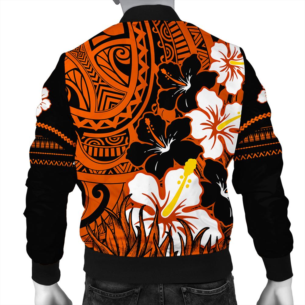 Hawaii Bomber Jacket - Black Noon Hibiscus Bomber Jacket AH - Polynesian Pride