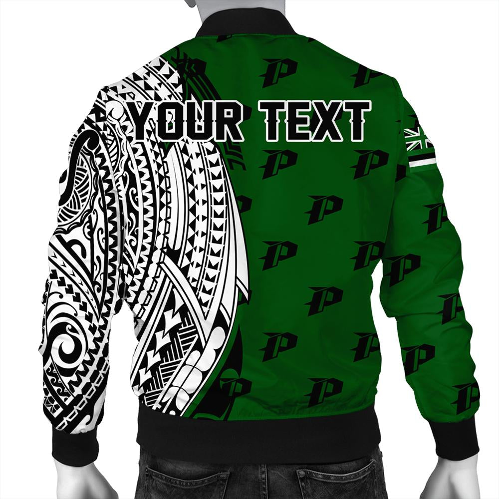 (Personalized) Hawaii Bomber Jacket - Pahoa High Tribal Kakau Bomber Jacket AH - Polynesian Pride