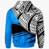 Palau Custom Hoodie Palau Flag Style With Claw Pattern - Polynesian Pride