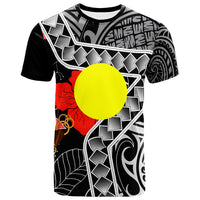 Palau T Shirt Hibiscus Ft Polynesian Pattern Unisex Black - Polynesian Pride