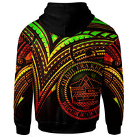 Palau Zip Hoodie Reggae Color Cross Style - Polynesian Pride