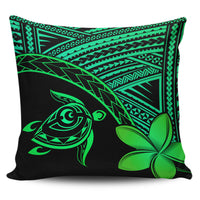 hawaiiPillow Cases - Hawaii Turtle Plumeria Green One Size 18"x18"(Twin Sides) Green - Polynesian Pride