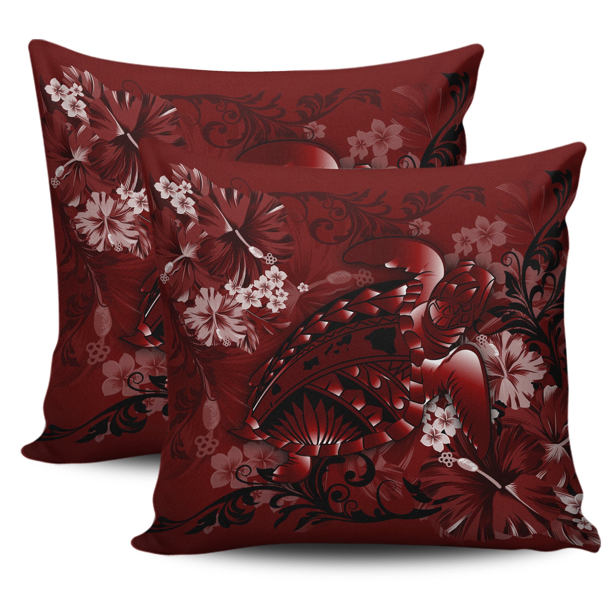 hawaiiPillow Covers - Hawaii Turtle Magenta Pillow Covers One Style Red - Polynesian Pride