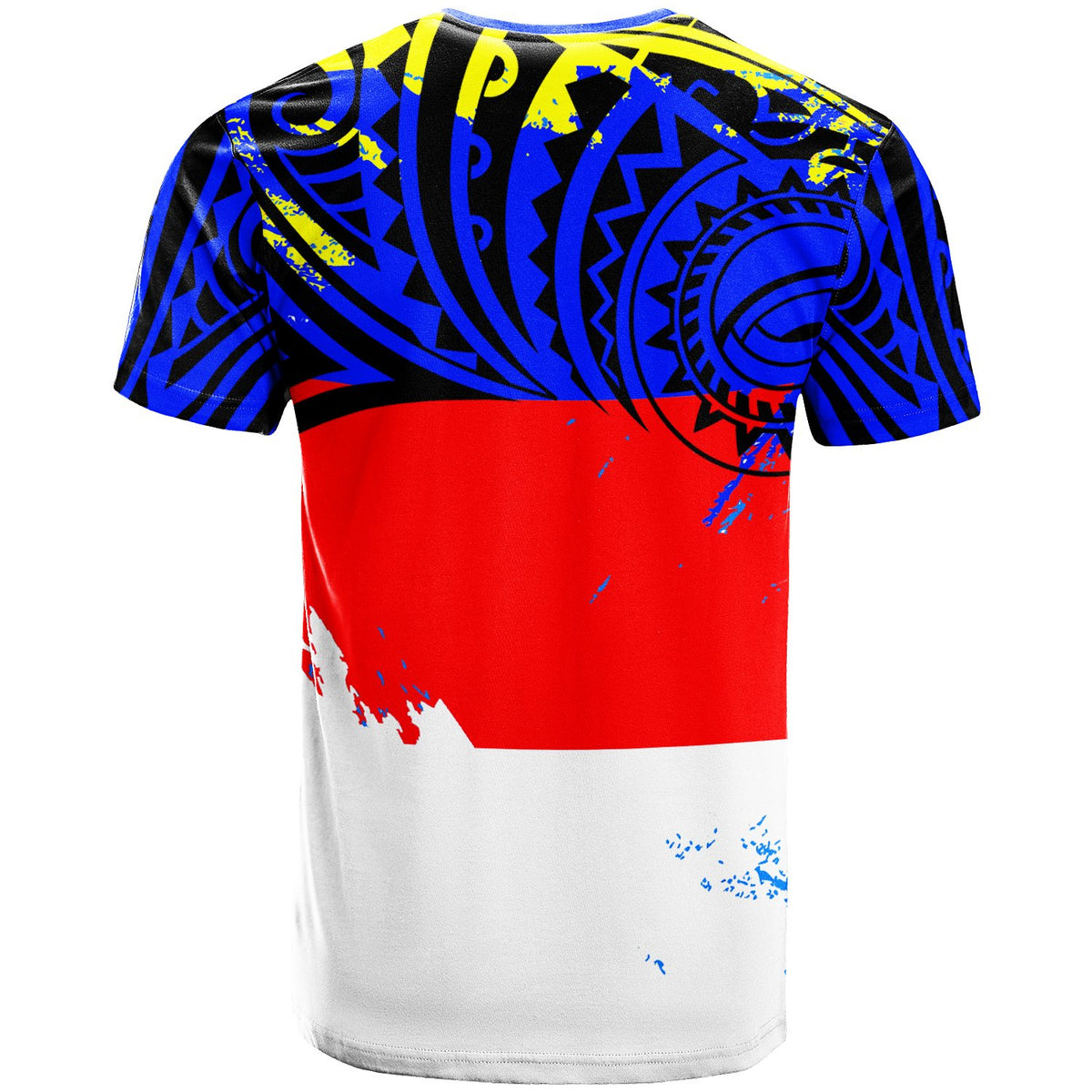 Pohnpei T Shirt Pingelap Flag Color Paint Style - Polynesian Pride