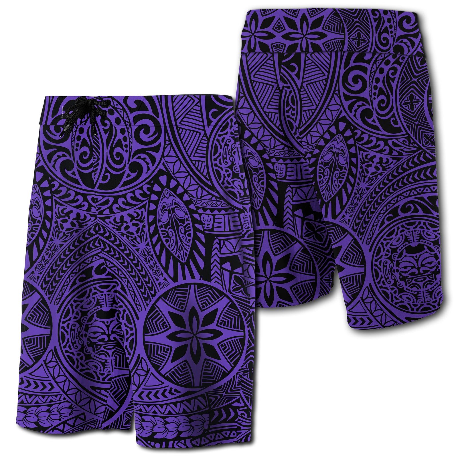 Hawaii Polynesian Kakau Turtle Purple Men Purple - Polynesian Pride