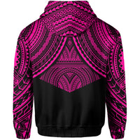 Polynesian Skull Hawaii Hoodie Pink Circle Style - Polynesian Pride